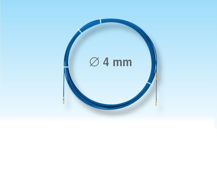 Sonda passacavo in acciaio piatto rivestito in PP con accessori intercambiabili M5