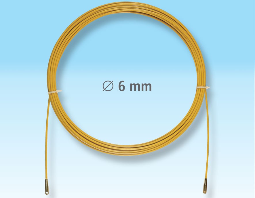Sonda passacavo in acciaio piatto rivestito in PP con accessori intercambiabili M5