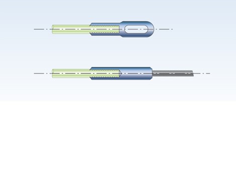 Sonda elicoidale in poliestere monofilo con doppio puntale fisso